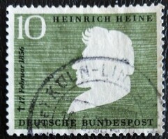 NP229 / Németország 1956  Heinrich Heine bélyeg pecsételt