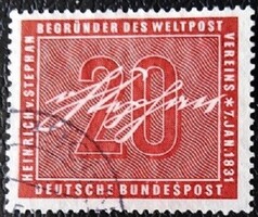 NP227 / Németország 1956 Heinrich von Stephan bélyeg pecsételt
