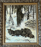 András Udvarnoki - Wild Boar Family