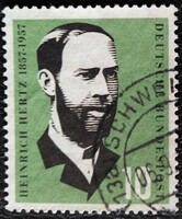NP252 / Németország 1957 Heinrich Hertz fizikus bélyeg pecsételt
