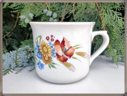 Pipacs-búzakalász csokor mintás csehszlovák porcelán csupor