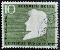 NP229 / Németország 1956  Heinrich Heine bélyeg pecsételt