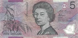 5 dollár 1995-96 Ausztrália B.W. Fraser és E.A. Evans polymer