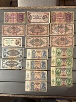 19 pcs Hungarian Banknote Collection 1930–1946