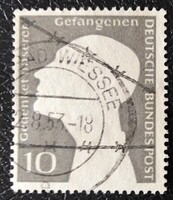 NP165 / Németország 1953 Háborús foglyok emlékkiadása bélyeg pecsételt