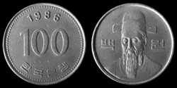 E 1932 Dél-Korea 100 won 1986