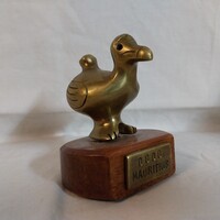 Réz dodo madár szobor / papírnehezék (Mauritius)