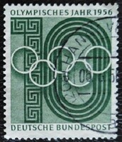 NP231 / Németország 1956  Olimpia bélyeg pecsételt