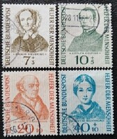 NP222-5 / Németország 1955 Népjólét : Az emberiség jótevői  bélyegsor pecsételt