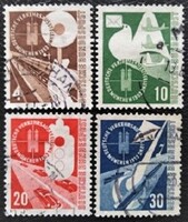 NP167-70 / Németország 1953 Közlekedési és Kommunikációs Kiállítás bélyegsor pecsételt
