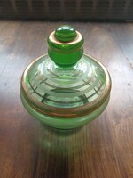 Hollóházi Glas Art Deco glass powder box - Perfect