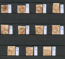 M10 - 1871 - 1 kr Hírlapbélyeg - 11 db-os TORDA bélyegzés