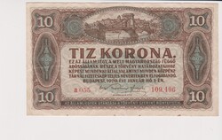 Magyarország 10 korona   1920  VF  ropogós