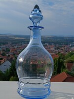 Literes kék üveg dugóval régi, használt!
