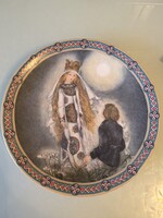 Álomszép gyűjtői  porcelán dísztányér Bradex.