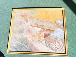 Tóth ferenc 1909-- 1996 csónakázó festmèny