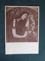 Képeslap,Hadigondozás javára bélyegzés,sorszám,Kacziany Aladár,Zene grafika,Klössz Bp.,1946-