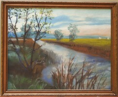 (K) Vásárhelyi Kovács Tibor (1924-1997) : Patakpart