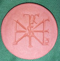 PANNONHALMA - István a Király ünnepi terrakotta emlékérme 4,5 cm átmérő a képek szerint