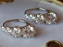 Moissanite Diamond 4 ct 925 Silver Earring Set