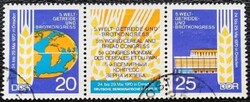 ND1575-6cp / NDK 1970 Kukorica és Kenyér Kongresszus bélyegcsík pecsételt