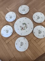 Fairy-tale Herendi Rotschild Pattern Dessert Set from the Early 1970s
