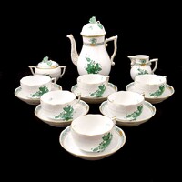 Herendi Teás készlet Zöld  Apponyi  AV Chinese Bouquet