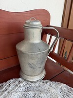AluFix 7-liter Aluminum Cegléd Jug with Handle, Nostalgia Piece, Rustic Decor, Musical Instrument