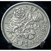 Egyesült Királyság 6 Penny, 1962 A09E1V