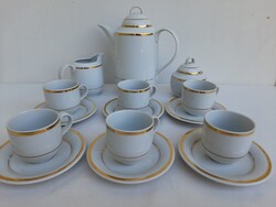 Alföldi arany diszitésü porcelán kávéskészlet