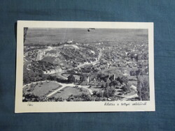 Képeslap,Pécs,Kilátás a Tettyei szikláról,városi látkép,részlet,1956-