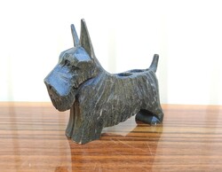 Antik Fából Készült Pipatartó (terrier)