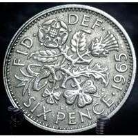 Egyesült Királyság 6 Penny, 1965 A09D2V