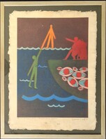 Ef Zámbó István - Jézus a tengeren jár ... computer print, merített papír 2013