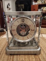 Jaeger Lecoultre Atmos II Rhodium-Plated, Serviced in 1940s, 2-Year Warranty