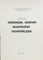Dr. Léderer András: Kazánházak, kémények helyigényének meghatározása - kézirat