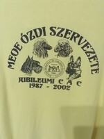 2002 - es jubileumi CAC  kutyakiállítás MEOE Ózdi Szervezete retró  sárga pamut póló L méret