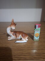 Porcelán fekvő őz, őzike figura. Hibátlan. Jelzett