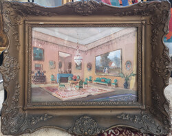Burchard-Bélaváry István? (1864–1933) - Elegáns szalon enteriőr