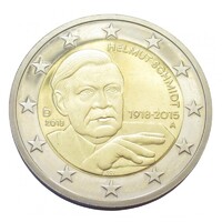 Németország,2 euro 2018 A PP - Helmut Schmidt kancellár aUNC+ ötvözet