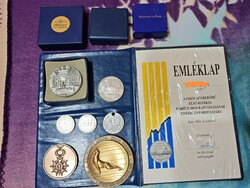 Eladó ezüst érme csomag+2 bronz plakett éremmel!172,9gramm ezüsttel!ezüst ár alatt!