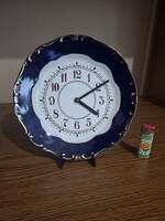 Zsolnay porcelán Pompadur II falióra. Működik. 25,5 cm. Jelzett