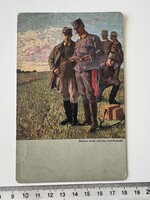 -AX800- Lütgendorf 31 gyaloghadosztály tábori posta pecsét I. világháborús katonai Képeslap 1916