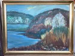 Szamosvári József (1931 - 2011 ) - Tópart / Balaton / Képcsarnokos