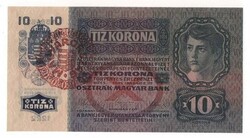 1915 10 korona UNC. Magyarország bélyegzés