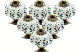 16pcs Vintage furniture knobs ceramic, drawer handles decorative knobs for dresser, cabinet