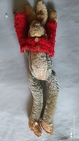 Vintage Steiff  nyúl figura jelzett eredeti nyuszi  figura viseltes