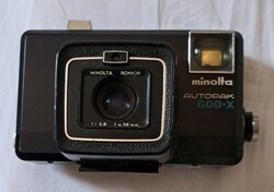 Minolta Autopak 600-X 126 film miniatűr kamera Rokkor 1:2.8/3