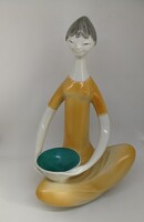 Drasche porcelán Tálas Lány"RITKA"!