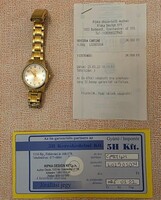 Cartini női ékszeróra új nem használt arany szinű